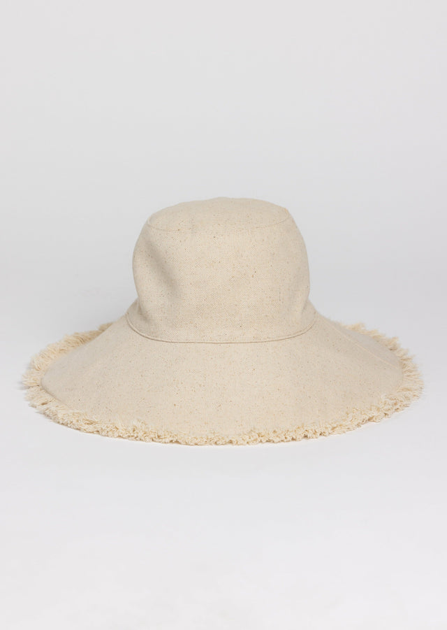 Canvas Packable Bucket Hat in Natural
