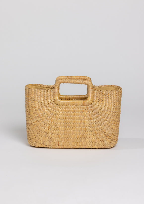 Rectangular shape woven water hyacinth bag